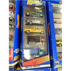 NEW HOT WHEELS - SOME PACKAGES DAMAGED SOME MINT - PACK SET OF 5 CARS - 1 BOX PER LOT