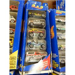 NEW HOT WHEELS - SOME PACKAGES DAMAGED SOME MINT - PACK SET OF 5 CARS - 1 BOX PER LOT