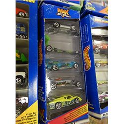 NEW HOT WHEELS - SOME PACKAGES DAMAGED SOME MINT - PACK SET OF 5 CARS - 1 BOX PER LOT