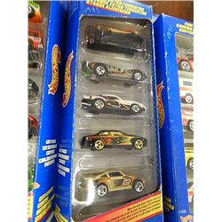 NEW HOT WHEELS - SOME PACKAGES DAMAGED SOME MINT - PACK SET OF 5 CARS - 1 BOX PER LOT