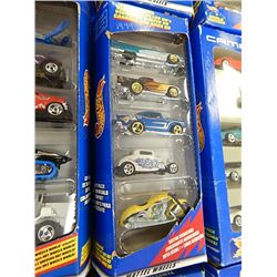 NEW HOT WHEELS - SOME PACKAGES DAMAGED SOME MINT - PACK SET OF 5 CARS - 1 BOX PER LOT