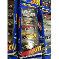 NEW HOT WHEELS - SOME PACKAGES DAMAGED SOME MINT - PACK SET OF 5 CARS - 1 BOX PER LOT