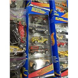 NEW HOT WHEELS - SOME PACKAGES DAMAGED SOME MINT - PACK SET OF 5 CARS - 1 BOX PER LOT