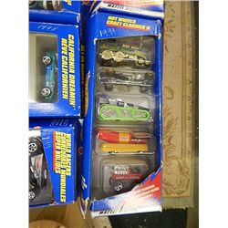 NEW HOT WHEELS - SOME PACKAGES DAMAGED SOME MINT - PACK SET OF 5 CARS - 1 BOX PER LOT