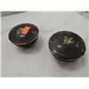 Image 4 : PORCELEIN - BLACK DANCER, TRAY & 3 SMALL LIDDED CONTAINERS