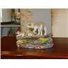 Image 1 : WOLFS ON LOG ORNAMENT
