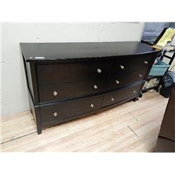 DRESSER - NEW - BLACK-  BOWFRONT - (SLIGHT SHIPPING DAMEAGE ON RIGHT SIDE WHEN FACING IT)