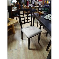 DINING CHAIR - NEW - ESPRESSO - LATTICE BACK - BID X 4