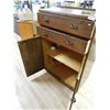 Image 2 : VINTAGE OAK CABINET - TALL - 2 DRAWER - 2 DOOR