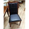 Image 1 : CHERRY WOOD FRAMED LEATHER DINING CHAIR - NEW - 4 X BID