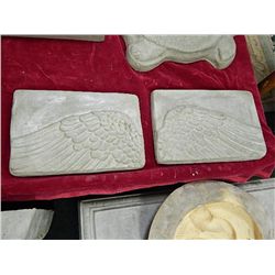 CONCRETE - PLAQUE - ANGEL WING SET - 2PC