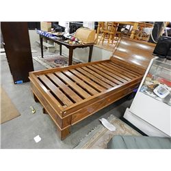 SINGLE CAPTAINS BED FRAME - SOLID WOOD - NO NAILS OR SCREW - ALL WOOD INTERLOCKED - 6 DRAWERS