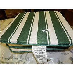 CHAIR CUSHIONS - 6 - GREEN STRIPPED