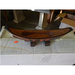 WEST COAST NATIVE CARVED CANOE - APPROX 12"