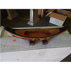 WEST COAST NATIVE CARVED CANOE - APPROX 12"