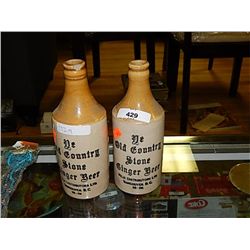 CLAY BOTTLES - "YE OLD COUNTRY GINGER BEER - 2 TOTAL