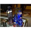 Image 1 : VINTAGE COBALT BLUE & BROWN BOTTLES - 6