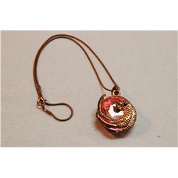 Very Unusual Serpentine Dragon Pendant Necklace