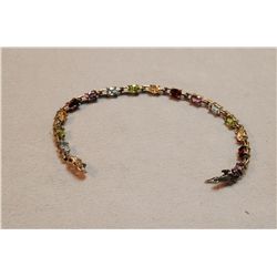 Sterling Silver Multi Stone Bracelet