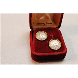 Sterling Silver Concho Earrings