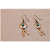 Image 1 : Sterling Silver Turquoise Dreamcatcher Earrings