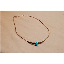 Sterling Silver Turquoise Heishi Necklace