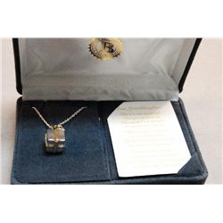 Sterling Silver Gift Box Pendant On Sterling Silver Necklace