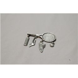 Vintage Signed J.J. Tennis Brooch