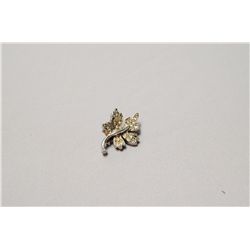 Sterling Silver And Cz Brooch