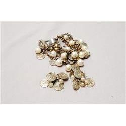 Vintage Coin Bracelet And Earrings Set