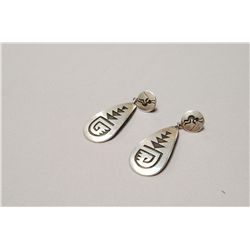 Vintage Hopi Sterling Silver Earrings
