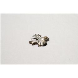 1940s Sterling Silver Floral Brooch