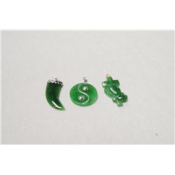 Lot Of Three Jade Pendants