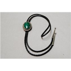 Sterling Silver And Turquoise Bolo Tie