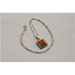 Sterling Silver Pendant On Sterling Silver Necklace