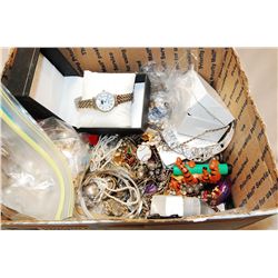Costume Jewelry And Smalls Treasure Hunt Lot, Almost Fills A USPS Priority Box