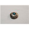 Image 1 : Native American Sterling Silver And Turquoise Concho Style Button
