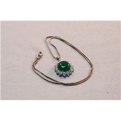 Pretty Pendant On Sterling Silver Necklace