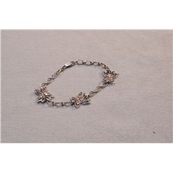 Pretty Sterling Silver Butterfly Bracelet