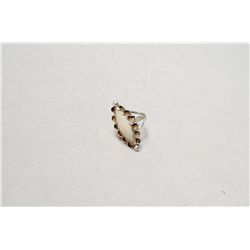 Old Navajo Sterling Silver And Mother Of Pearl Ring