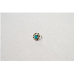 Old Mexican Sterling Silver And Turquoise Ring