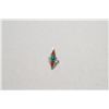 Image 1 : Sterling Silver With Turquoise And Coral Chip Inlay Ring
