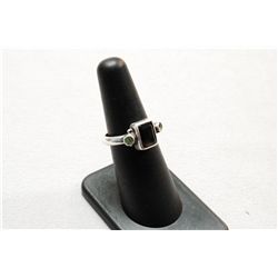 Sterling Silver And Onyx Ring