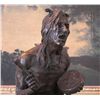 Image 2 : Glorious Bronze Sculpture Seated Native American