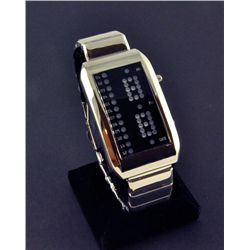 Men's Cyber Design Blue Led Wrist Watch