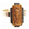 Image 1 : 14K YELLOW GOLD LADIES ART NOUVEAU FIGURAL RING
