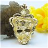 Image 2 : Swarovski Crystal Skull and Crown Brooch Pin