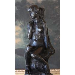 Sensual Nude Woman Bronze Sculpture