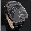 Image 1 : Unique Dual Time Circular and Analog Men's quartz