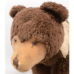 Plush Ride able Toy Brown Bear on Wheels